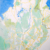 Serie de desplazamientos No. 5. Dibujo. Dimensiones: 22 x 35 cm. 2016.