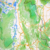 Serie de desplazamientos No. 6. Dibujo. Dimensiones: 22 x 35 cm. 2016.
