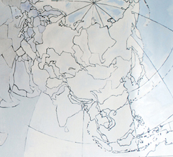 Serie Panoramas No.2. Óleo sobre lienzo. Dimensiones: 220 x 95 cm. 2016.