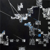 Serie cartografías. Óleo sobre lienzo. 120 x 120 cms. 2011.