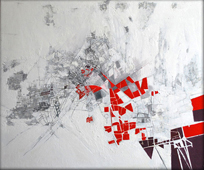 Serie cartografías. Óleo sobre lienzo. 80 x 60 cms. 2008.