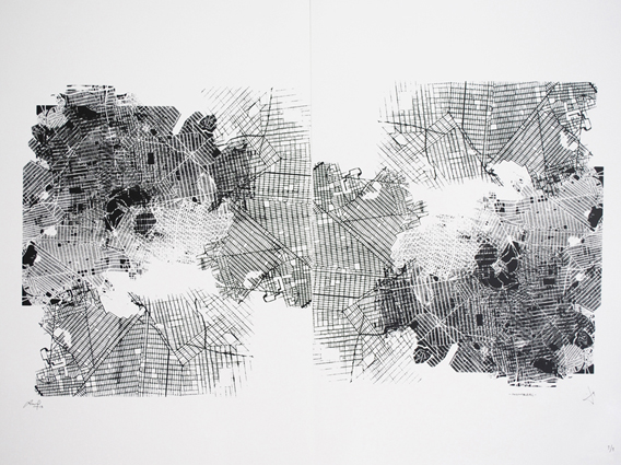 Serie ciudades -Montreal-. Serigrafía. 2013.